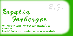 rozalia forberger business card